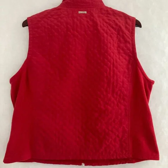 Columbia Womens Vest Size XL Quilted Fleece Sleeveless Full Zip Hiking Outdoor - Picture 5 of 9